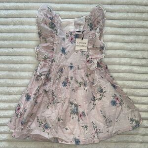 NWT Catherine Malandrino Mini Floral Pattern Ruffle Accent Dress- Size 3T